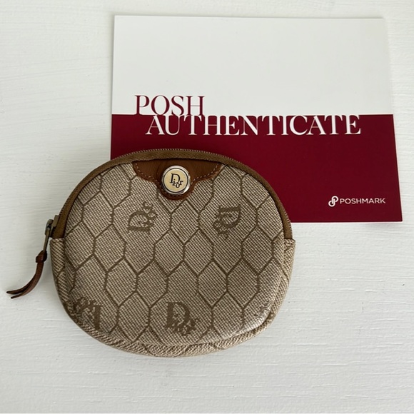 Dior Handbags - Dior Brown Leather Coin Pouch Authentic